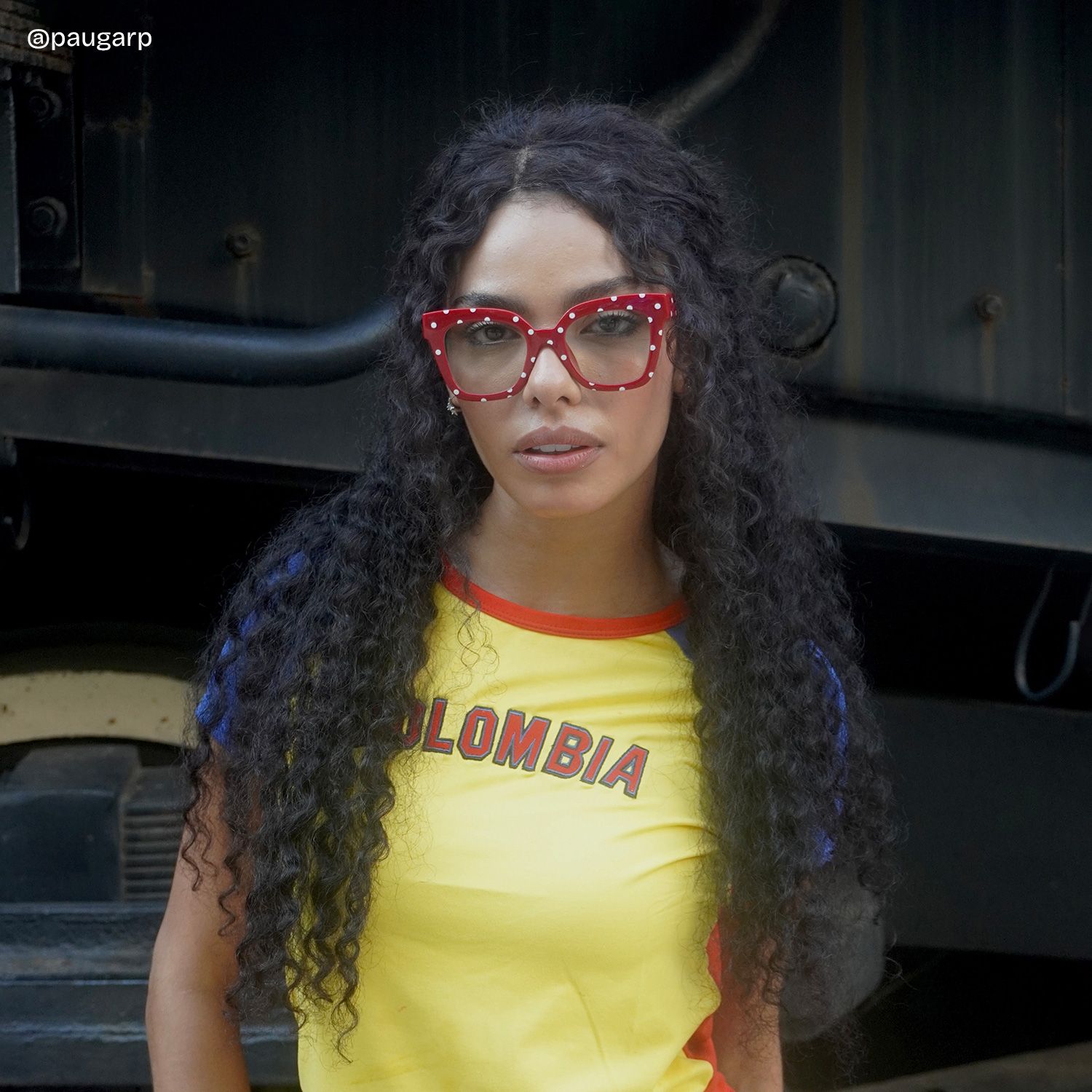 Malcolm Square Red Polka Dot Frame Gglasses | Zeelool4