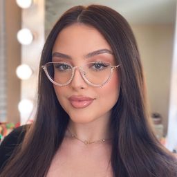 Sparkle Cateye Pink Glasses7