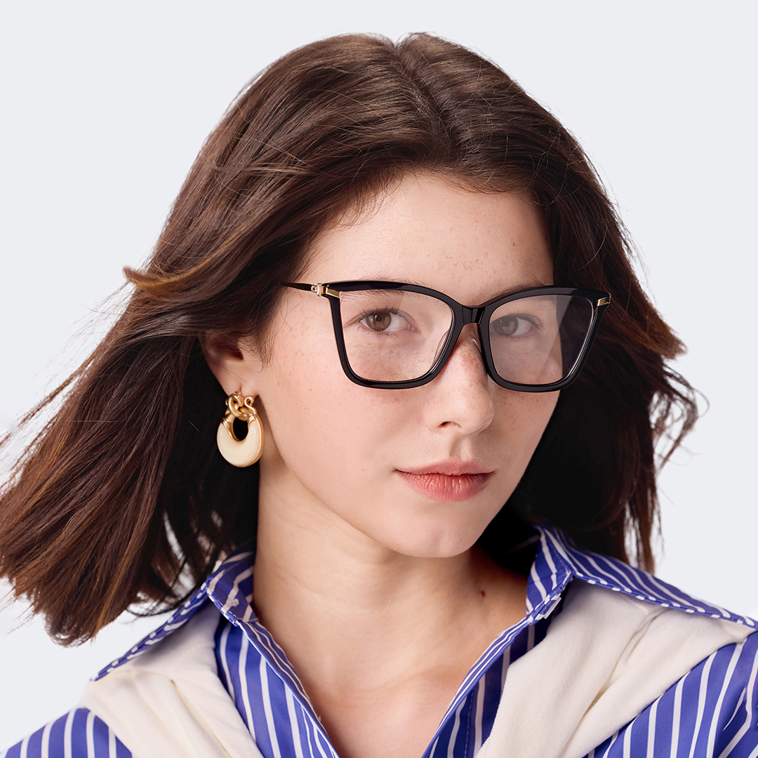 Stephens Cateye with Black Glasses Oversized Frames | ZEELOOL Canada8