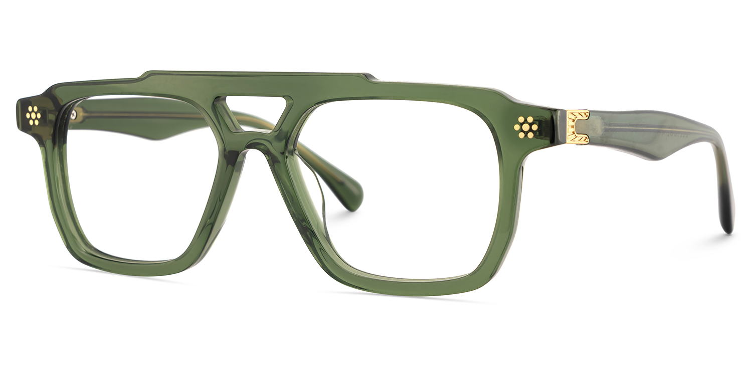 Mercurio Aviator Green Glasses3