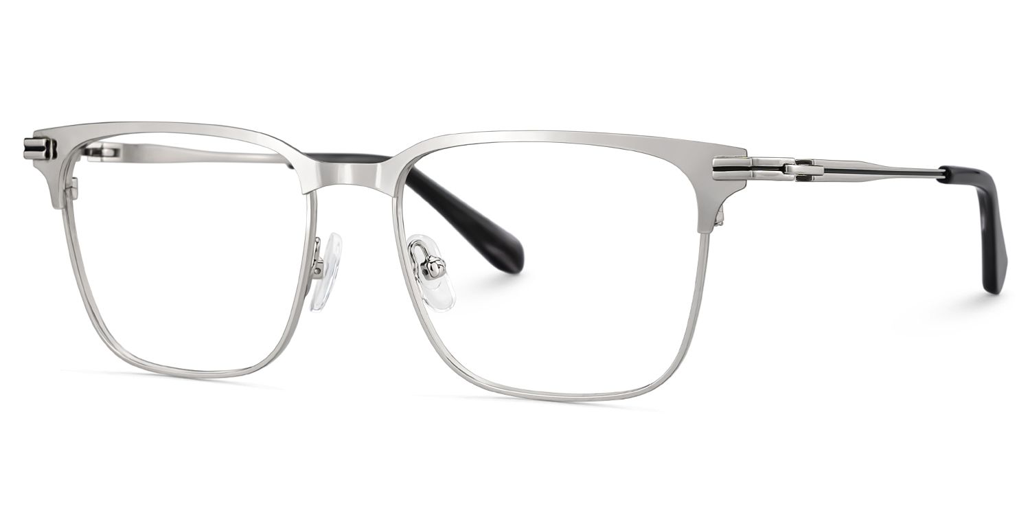 Marshall Silver Rectangle Prescription Glasses | ZEELOOL Canada3