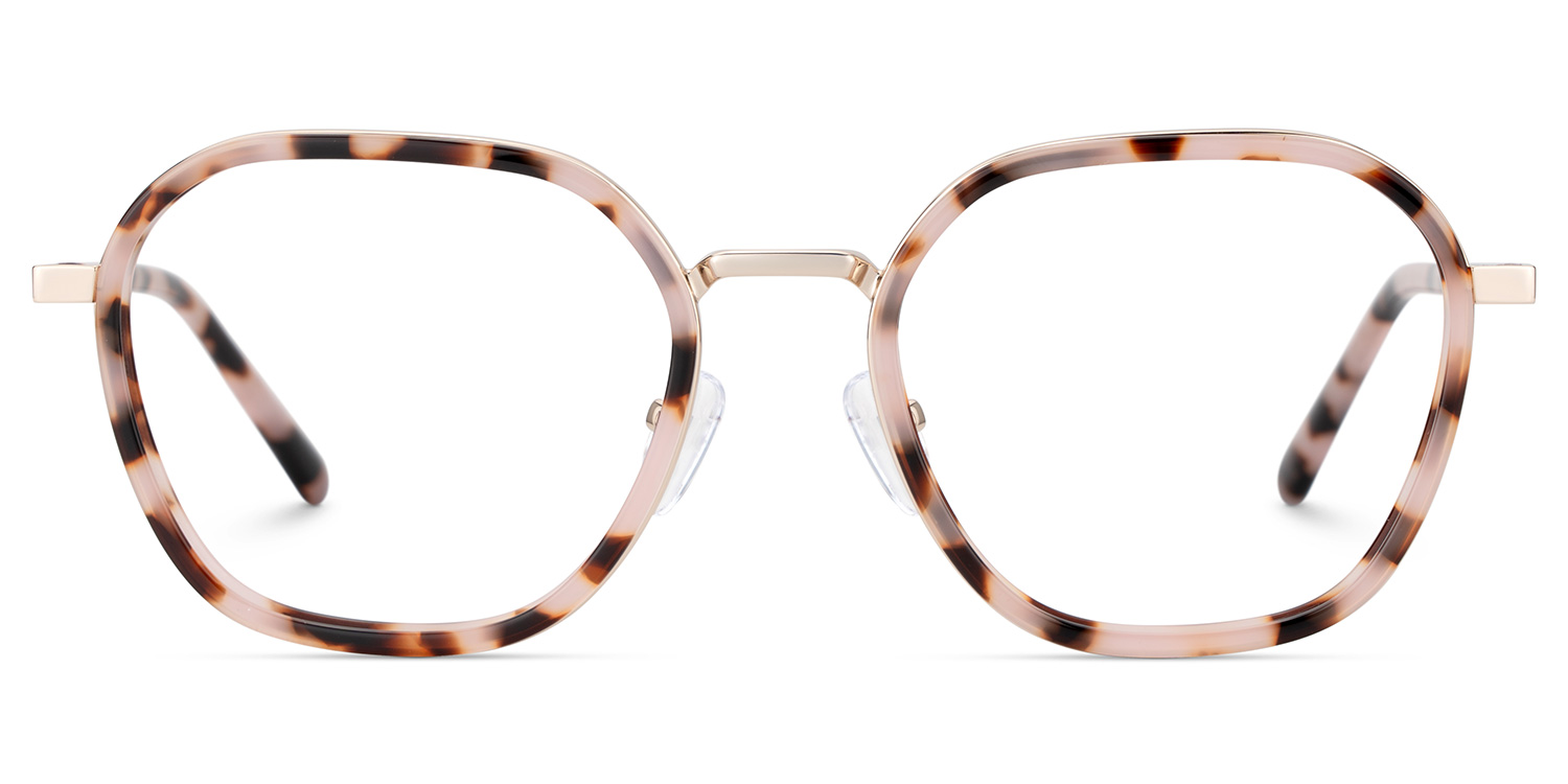 Mitchell Geometric Pink Tortoise Glasses1