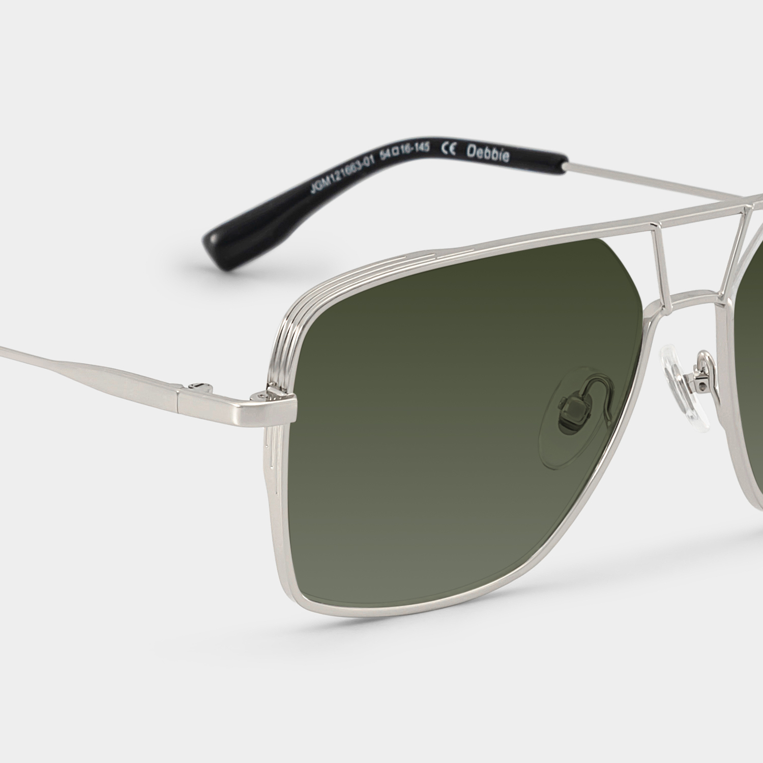 Angular rectangular aviators with a graphic edge.5