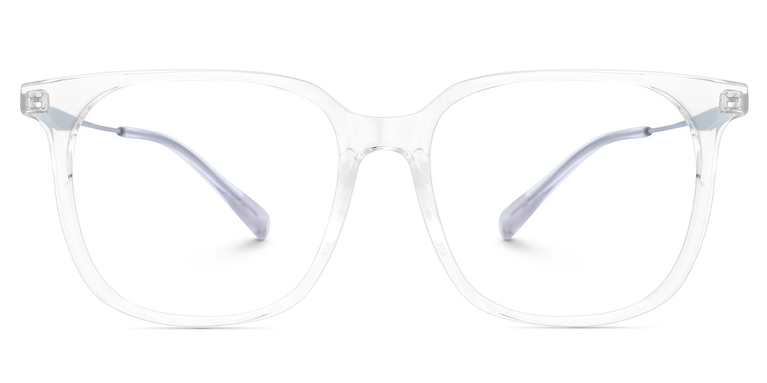 Square Glasses Thin Frame With Silver Temples0