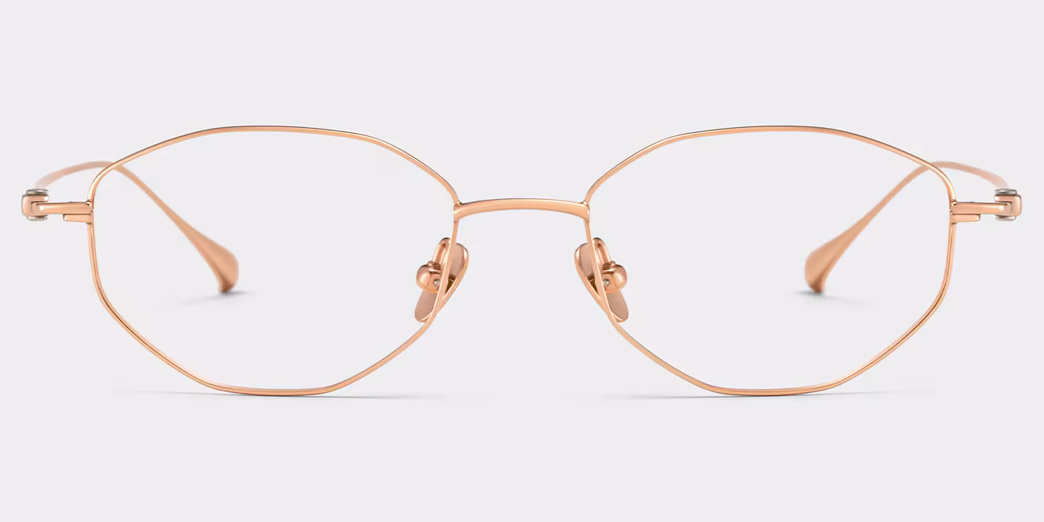 Everett Geometric Gold Glasses