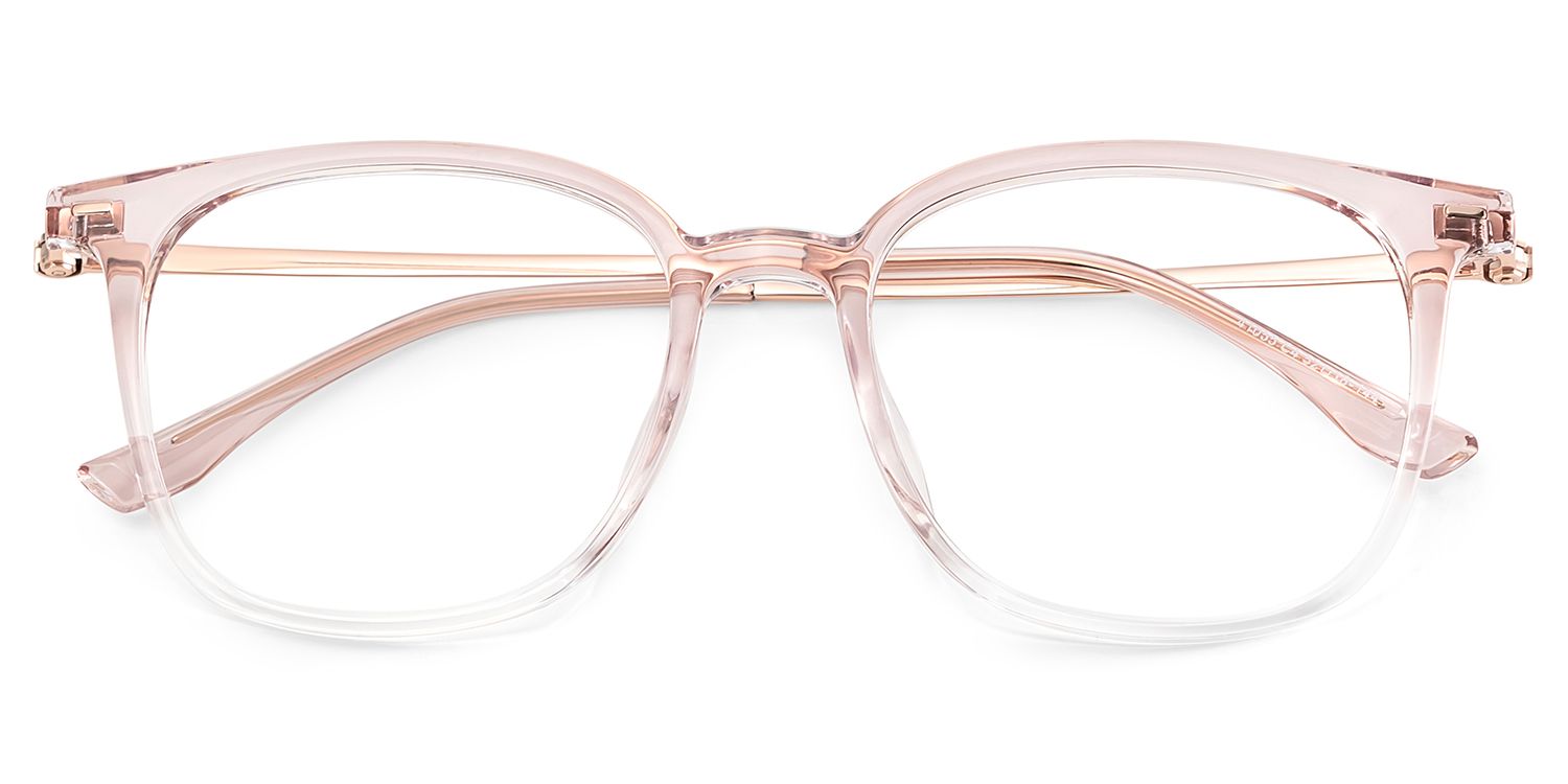 Cora Square Pink Frame Eyeglasses for Woman| ZEELOOL Canada2
