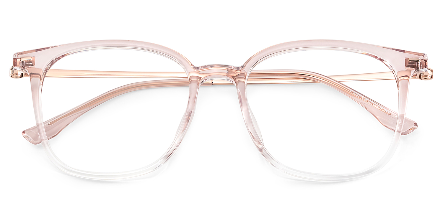 Cora Square Pink Frame Eyeglasses for Woman| ZEELOOL Canada2