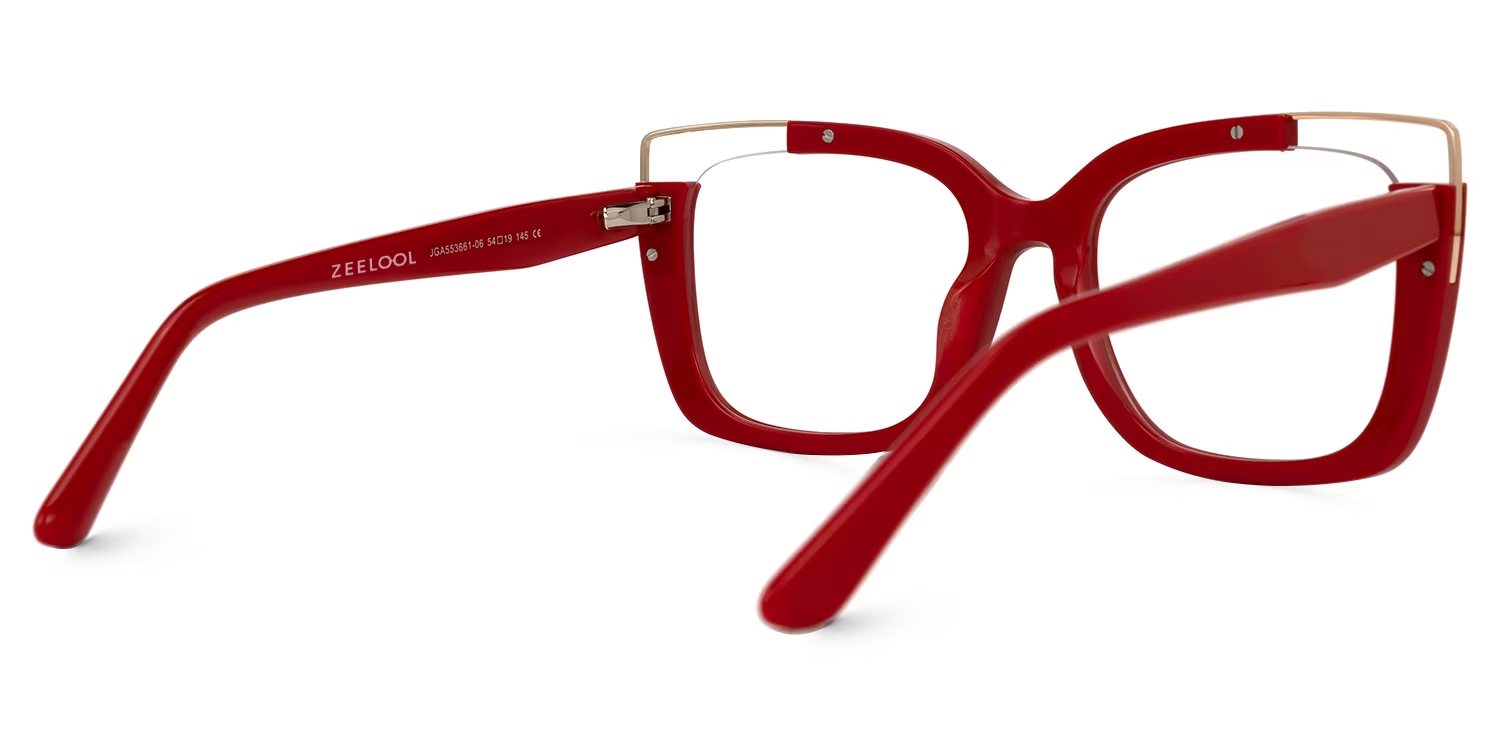 Dortch Square Red Glasses | ZEELOOL Canada3