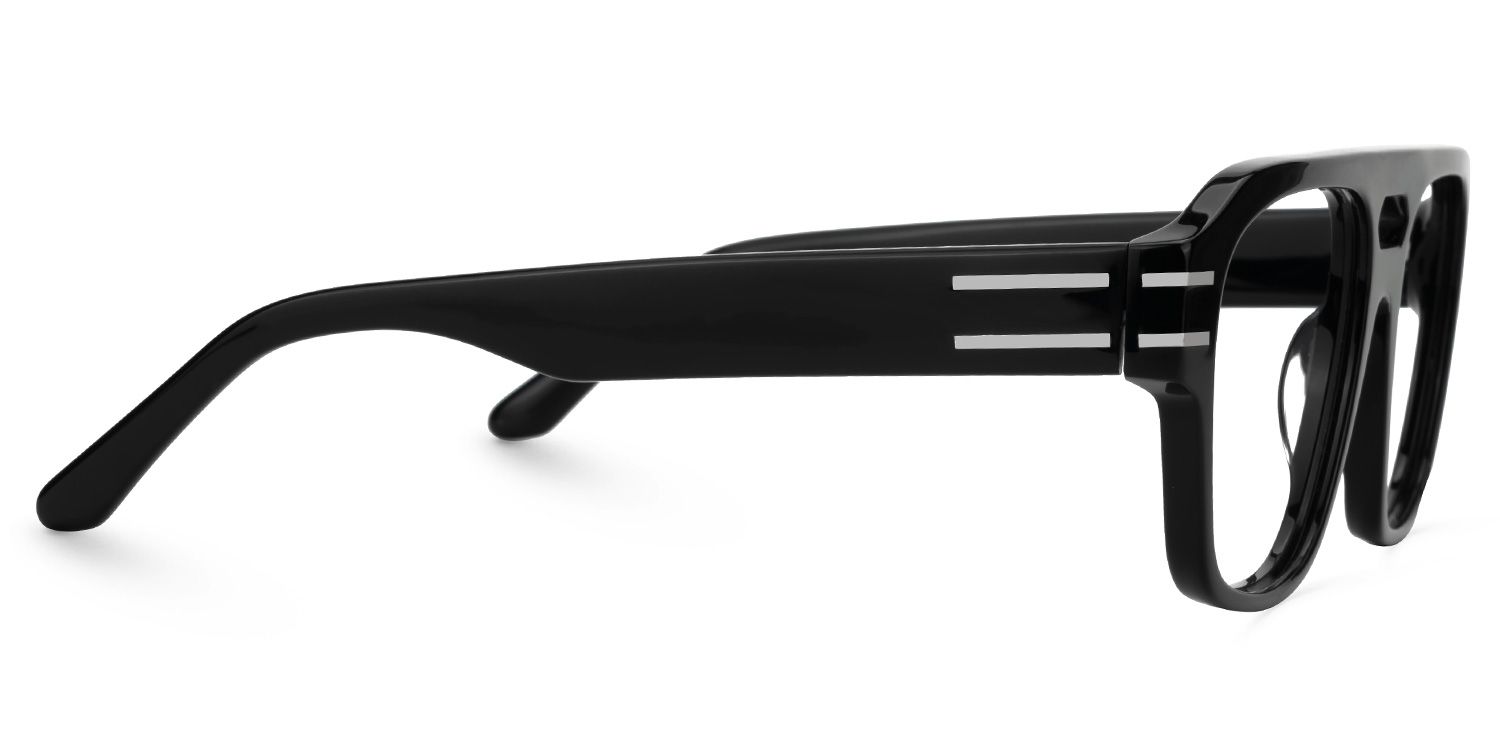 Haque Black Eyeglasses with Aviator Shape | ZEELOOL Canada2