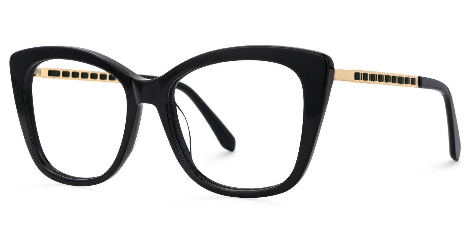 Deangela Women's Black Frame Eyeglasses  | ZEELOOL Canada2