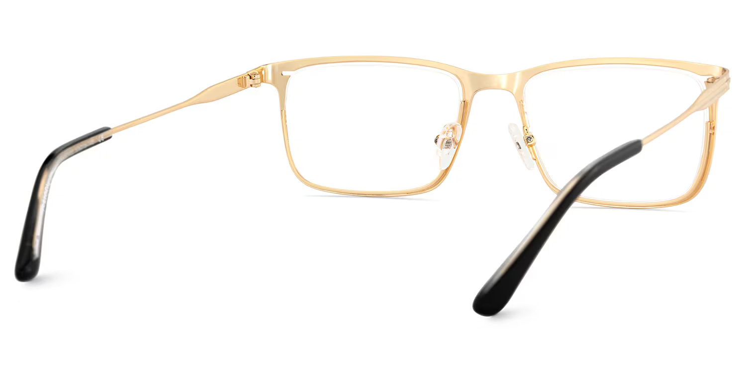 Gold Rectangle Frames With Adjustable Nose Pads5