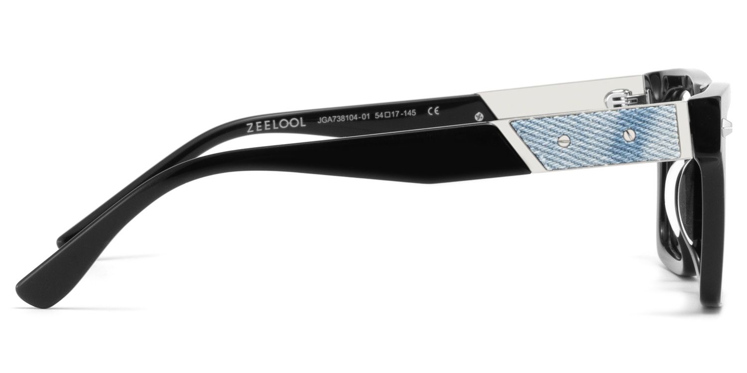 Trent Eyeglasses in Rectangle Black Frame | ZEELOOL Canada4