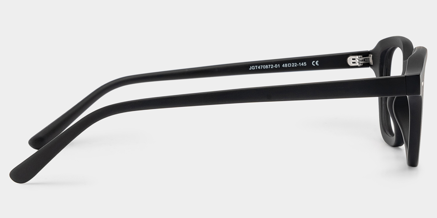 Amber Square Black Glasses4