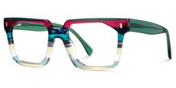 Laguer Rectangle Green Glasses4