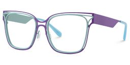 Dacarine Square Purple Blue Glasses3