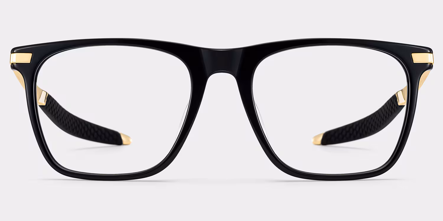 Stable Rectangle Black Glasses