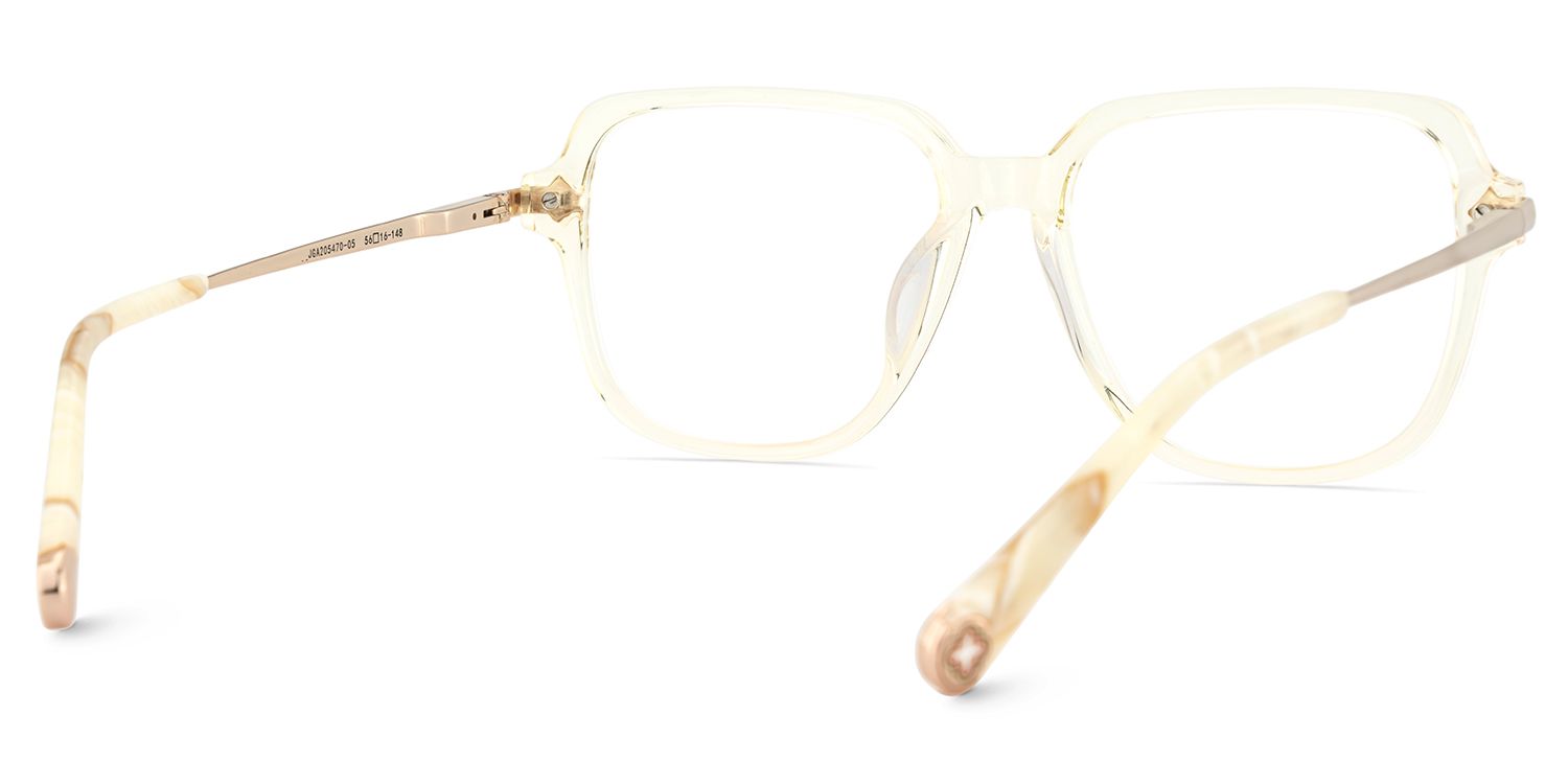 Square Eyeglasses With Yellow3