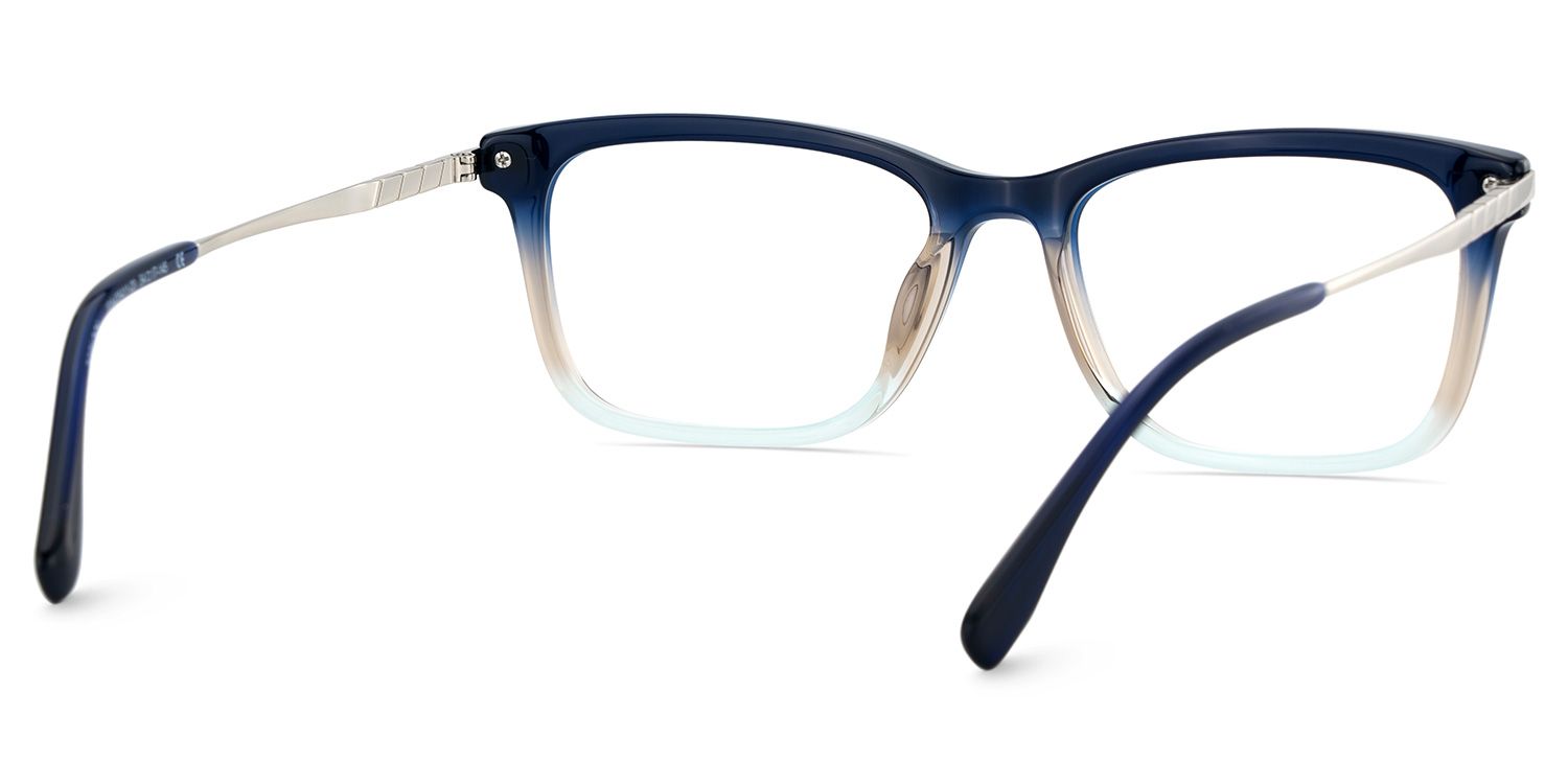 Zane Rectangle Blue Color Frame Glasses for Men | ZEELOOL Canada4