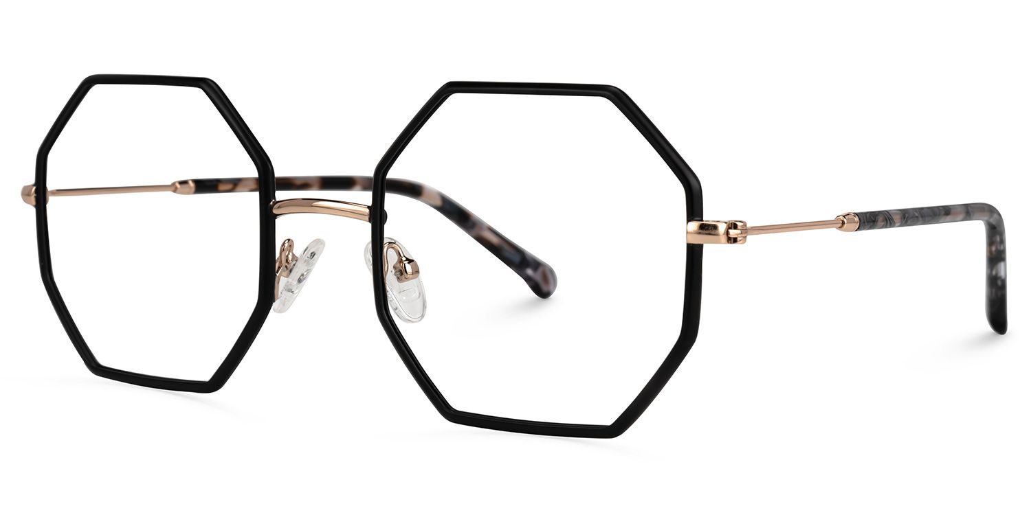 Geometric Griffith Black Frame Glasses for Sale | ZEELOOL Canada2