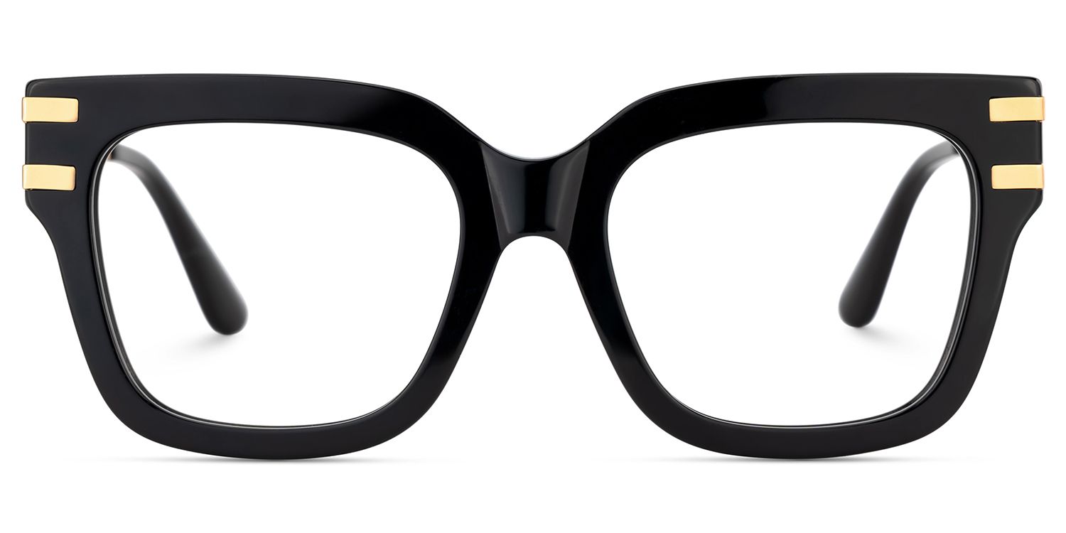 Square Cat-Eye Glasses With Black Color1