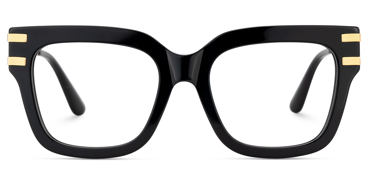 Square Cat-Eye Glasses With Black Color1