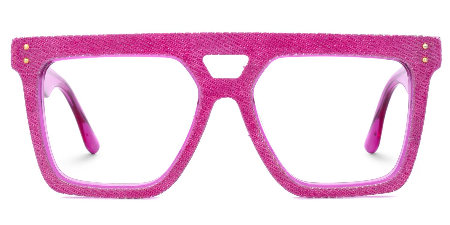 Rubin Hot Pink Denim Eyeglasses | ZEELOOL Canada0
