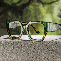 Viva Square Green Tortoise Glasses0