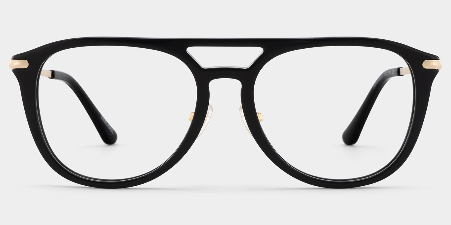 Isabelle Black Aviator glasses | Varsity Athleisure Stripe0