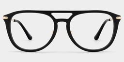 Isabelle Black Aviator Glasses0