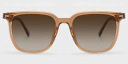 Eliza Light Brown Square Glasses0