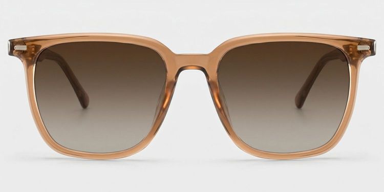 Eliza Light Brown Square Sunglasses