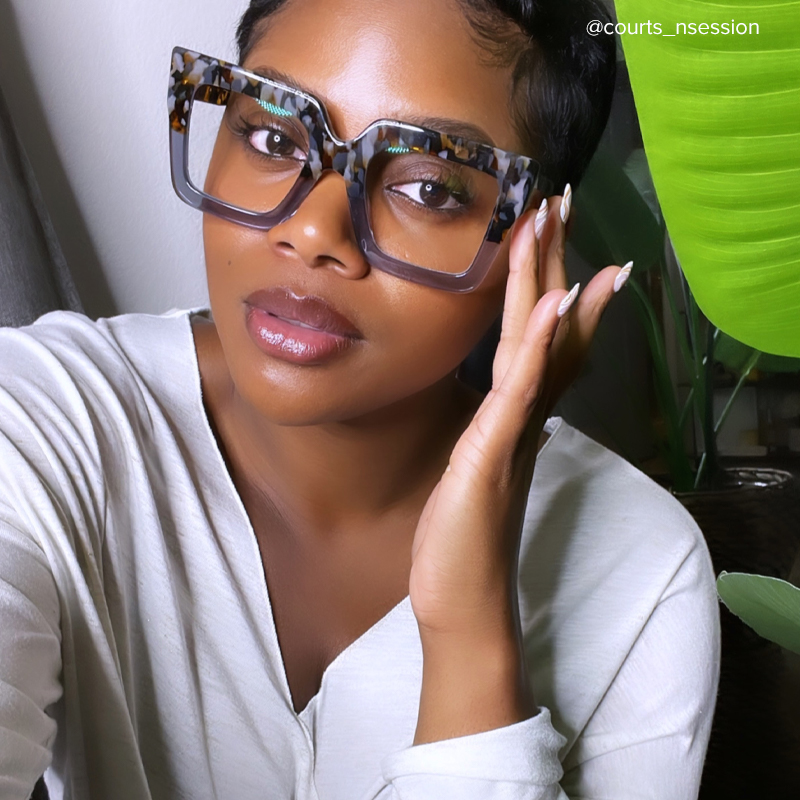 Brandon Square Gray Glasses with Two-Tone Frames12