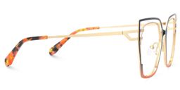 Quinn Geometric Black Orange Glasses2