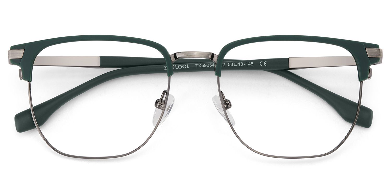 Zaira Browline Dark-Green Glasses | ZEELOOL Canada1