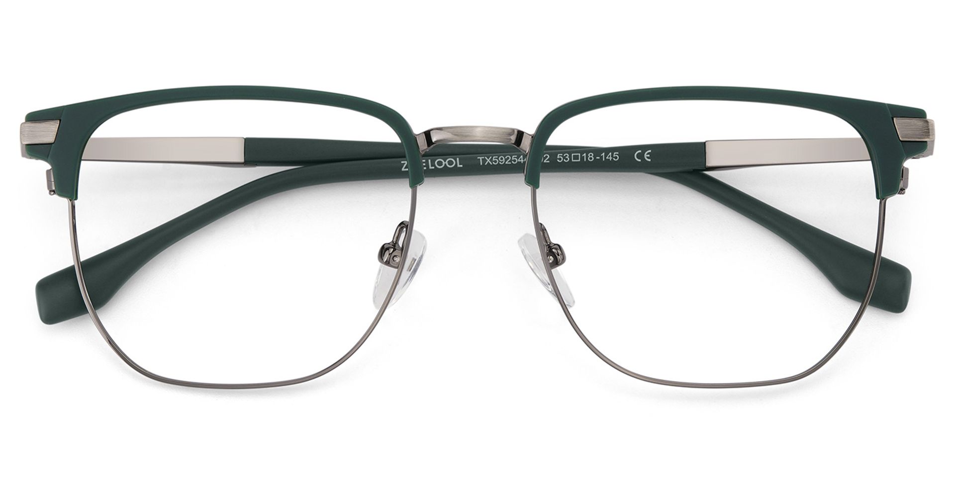 Zaira Browline Dark-Green Glasses | ZEELOOL Canada1