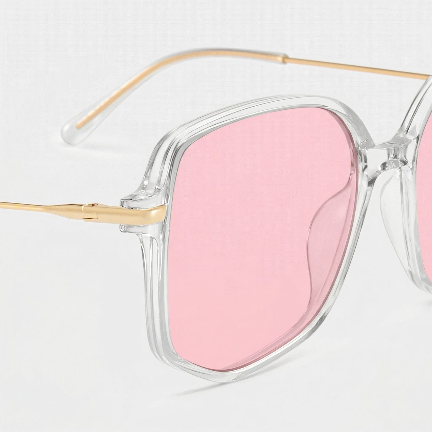 Payton Geometric Clear Eyeglasses | Zeelool Optical4
