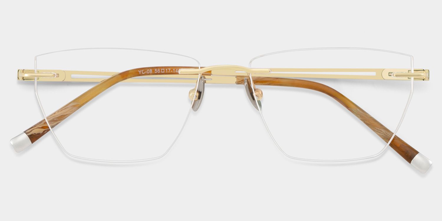 Ella Cat eye Gold Frame Eyeglasses for Woman| ZEELOOL5