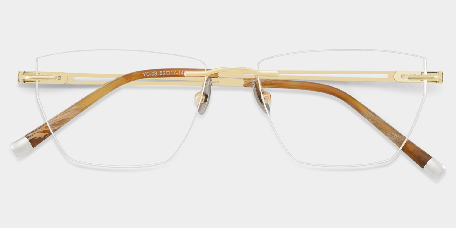Ella Cat eye Gold Frame Eyeglasses for Woman| ZEELOOL Canada3
