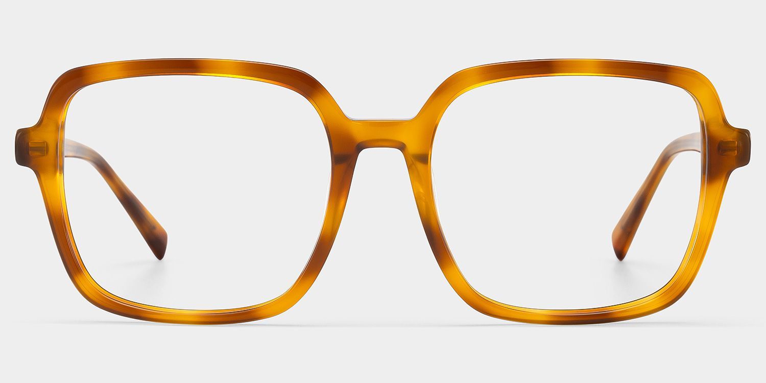 Kenneth Square Beige Tortoise Shell Glasses | ZEELOOL0
