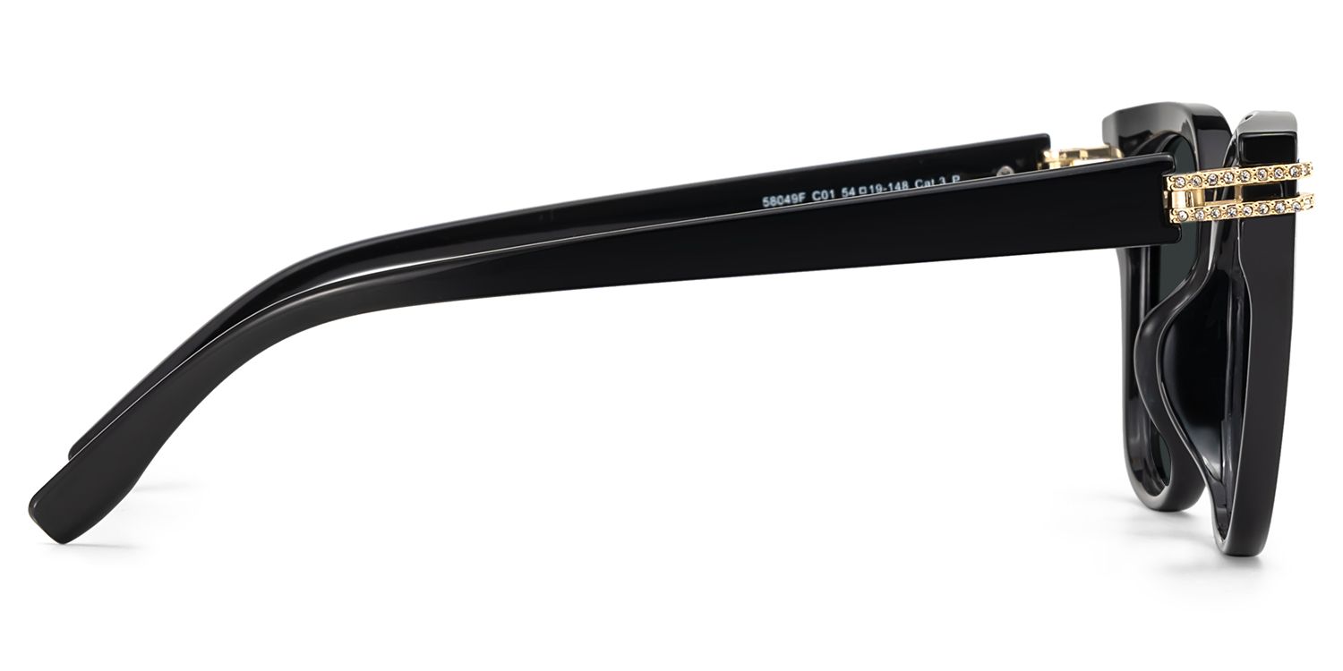 Catalina Black Square Polarized Sunglasses Online | ZEELOOL Canada3