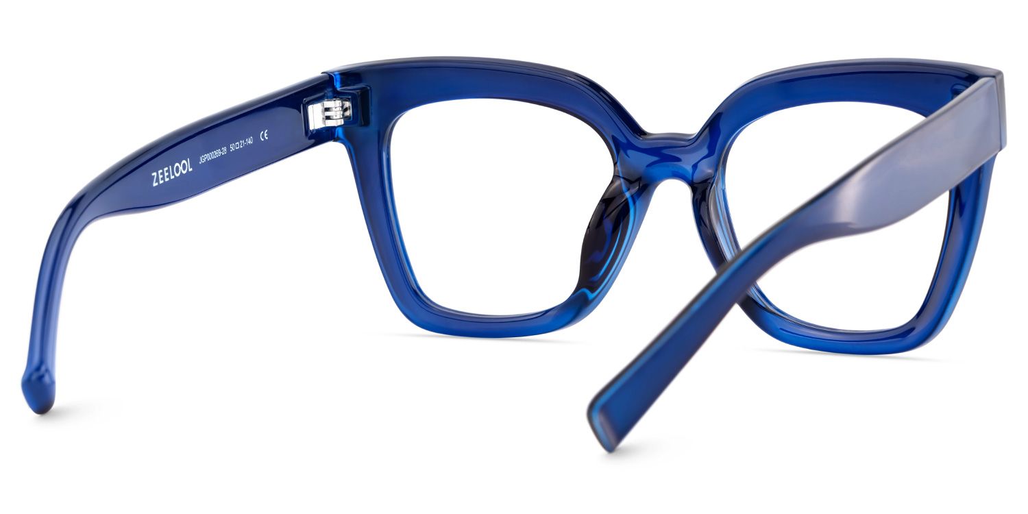 Malcolm Large Square Nerdy Glasses with Blue Color5