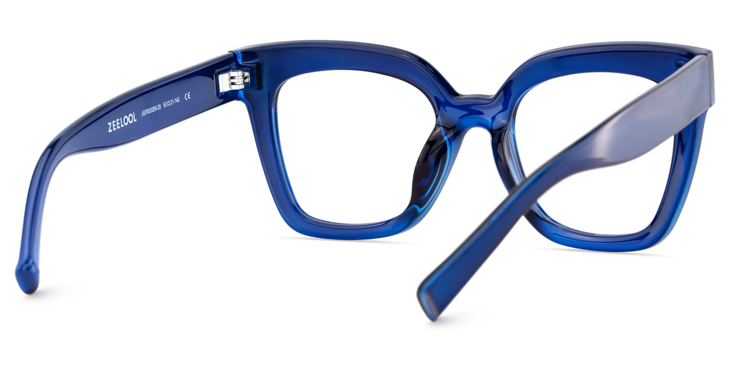 Malcolm Large Square Nerdy Glasses with Blue Color5