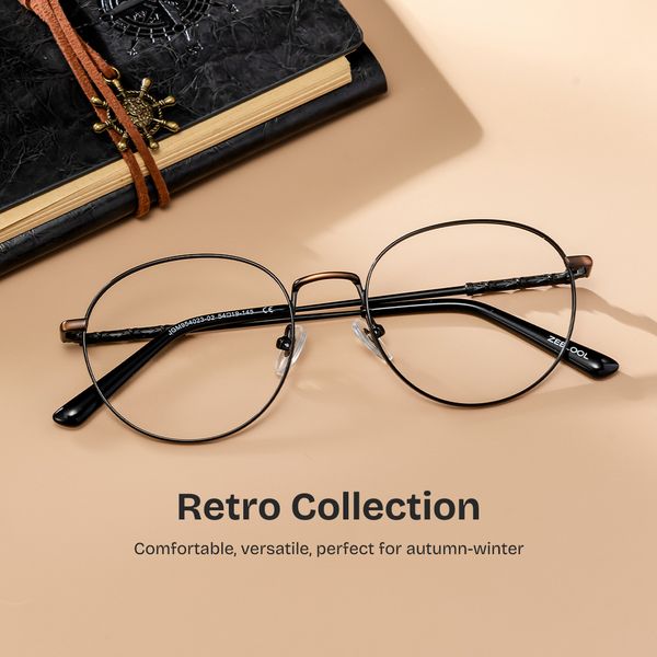 Ian Brown Frame Glasses with Round Frame Online | ZEELOOL