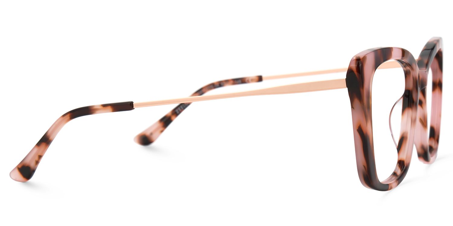 Sheyla Pink Tortoise Cat Eye Glasses for Women | ZEELOOL Canada3