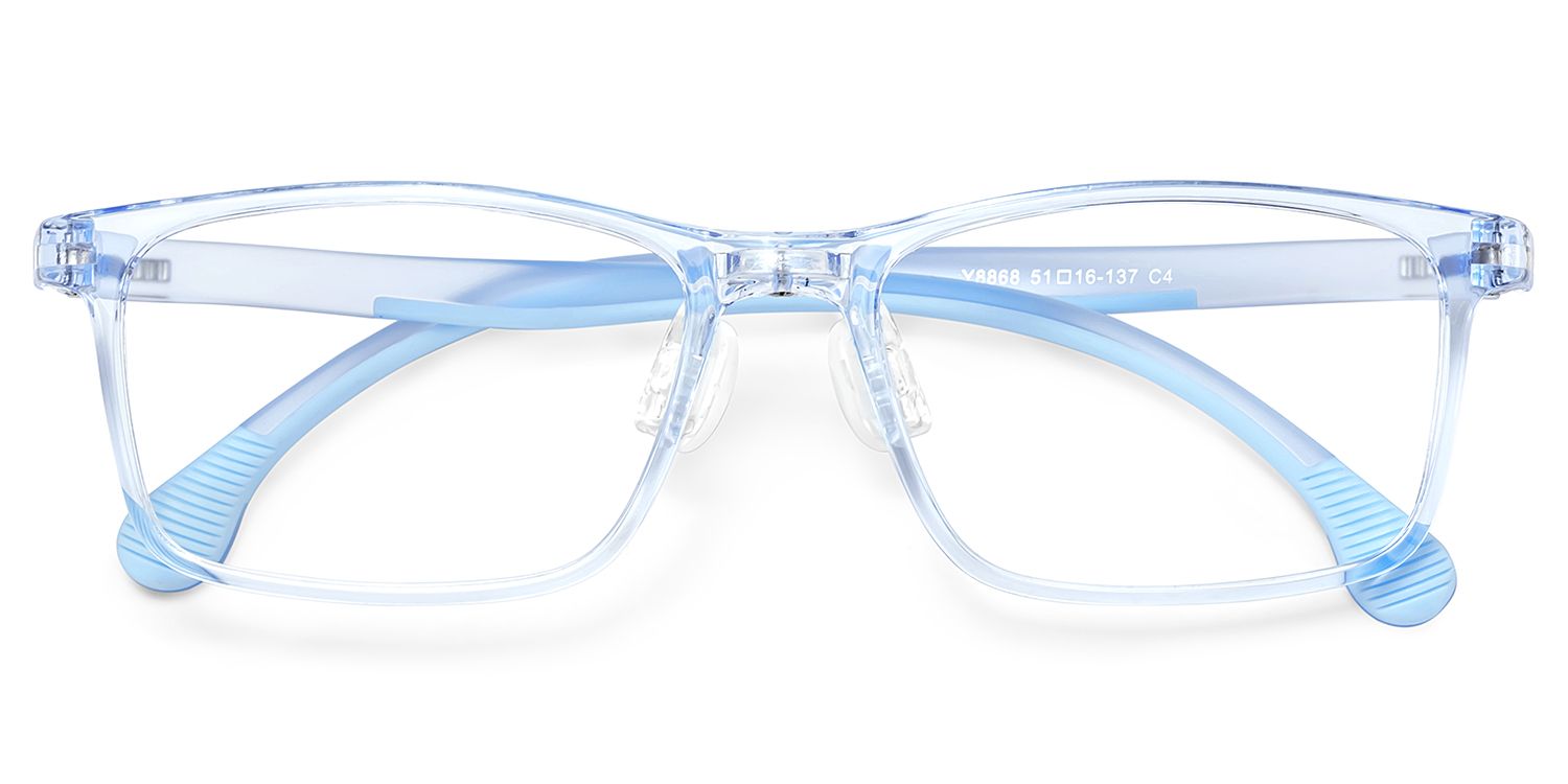 Sunny Rectangle Blue Frame Eyeglasses for Tween1