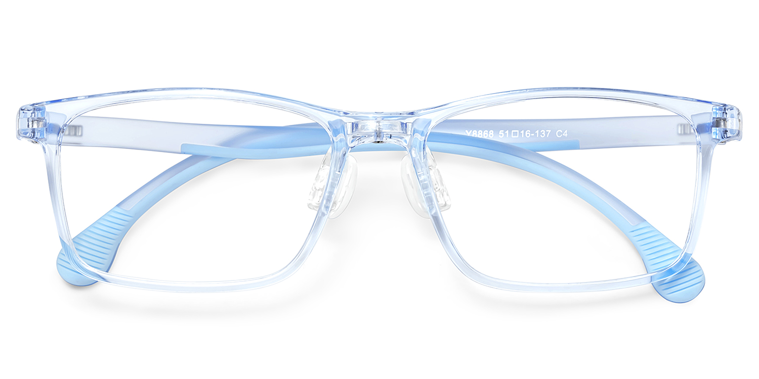 Sunny Rectangle Blue Frame Eyeglasses for Tween1