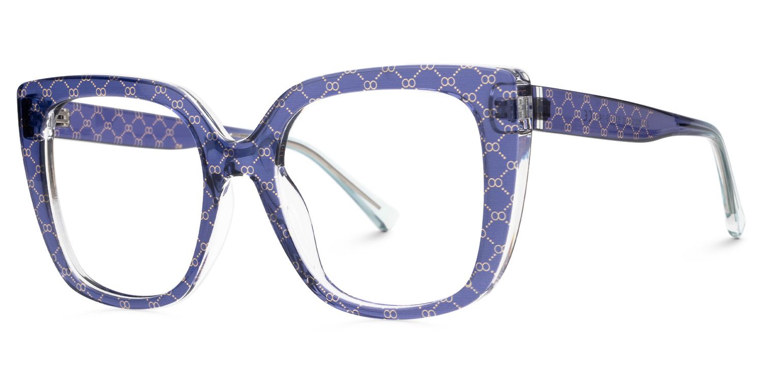 Brenda Purple Square Frame Glasses Online | ZEELOOL Canada1