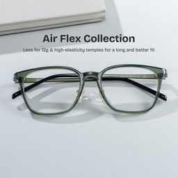 Lily Rectangle Green Glasses0