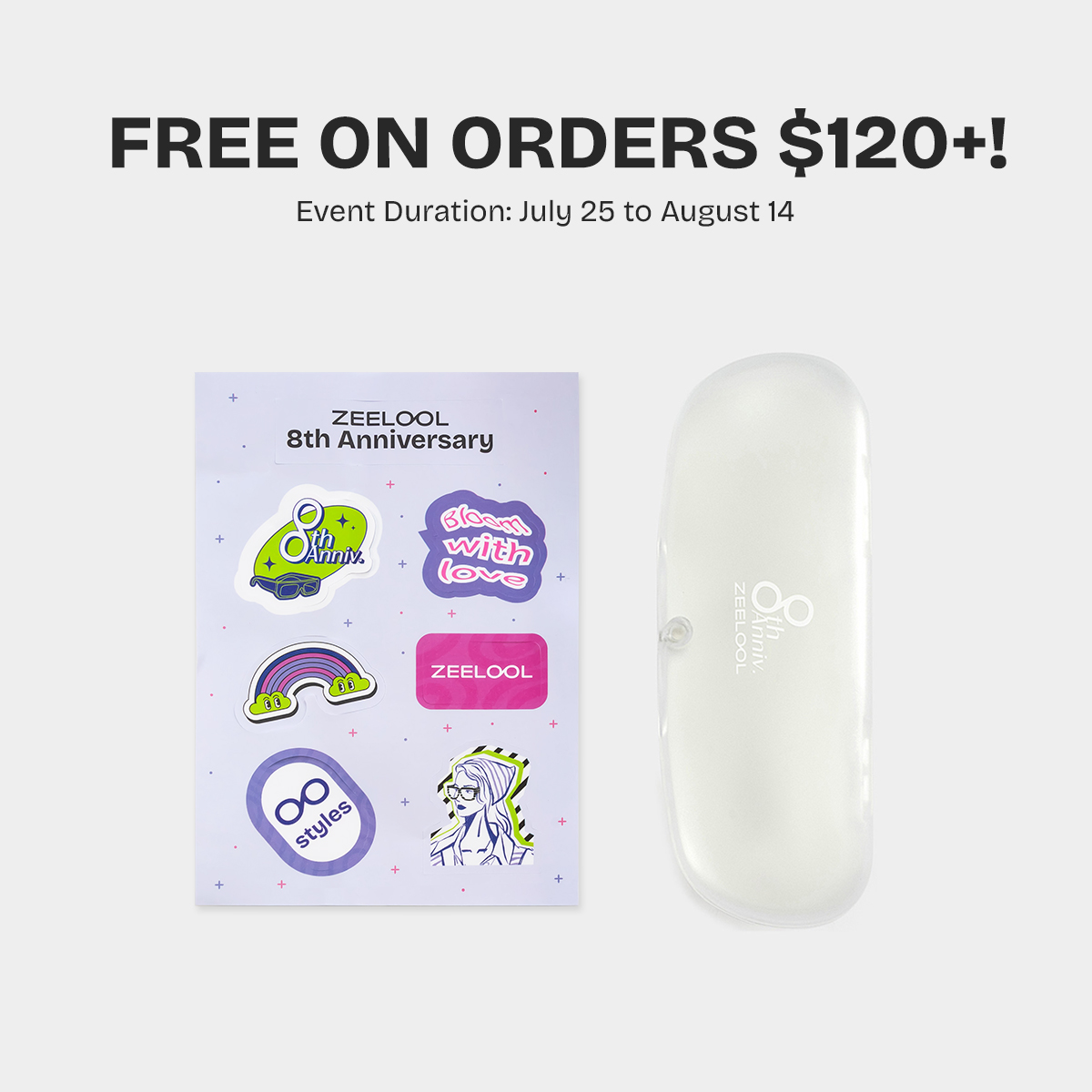8th Anniversary Limited Edition: Eyeglass Case and Anniversary Sticker