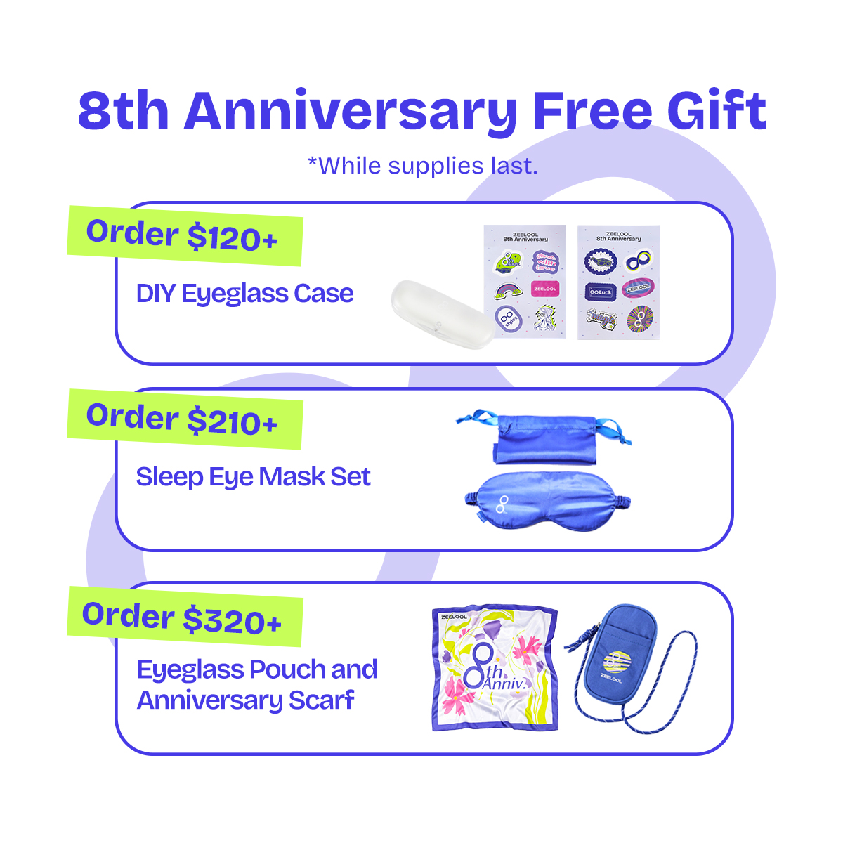 8th Anniversary Limited Edition: Eyeglass Pouch and Anniversary Scarf 0